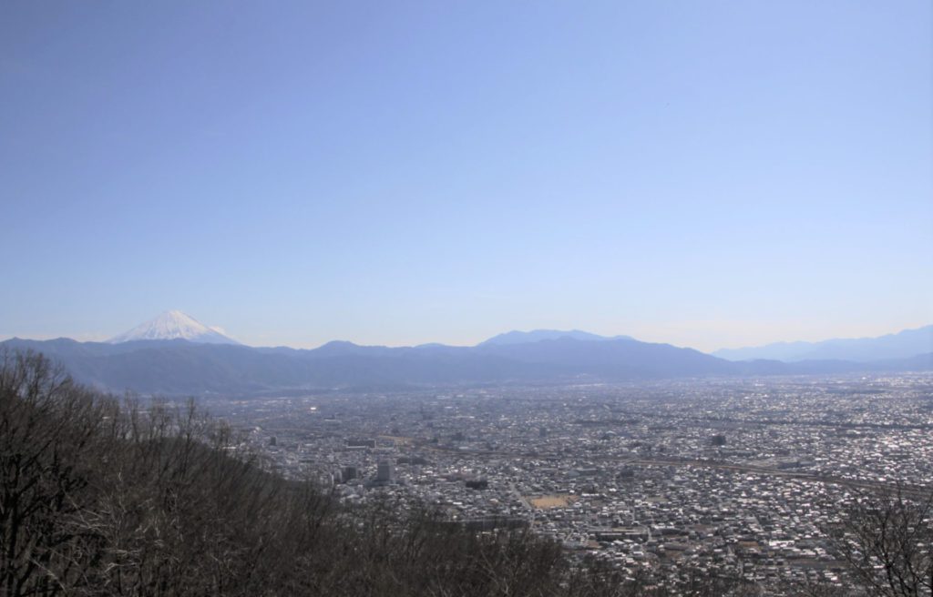 富士山 甲府市街地